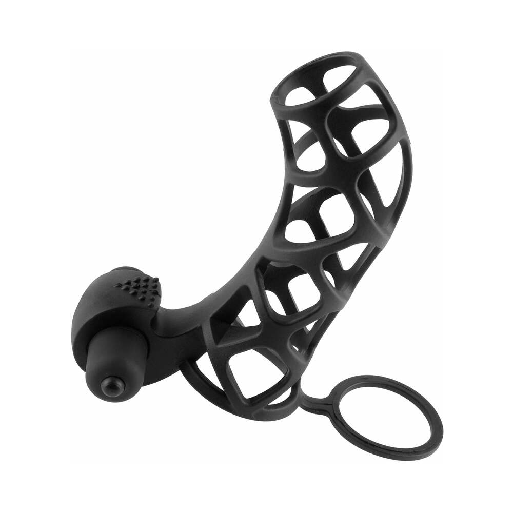 Fantasy X-tensions Vibrating Extreme Silicone Power Cage Black