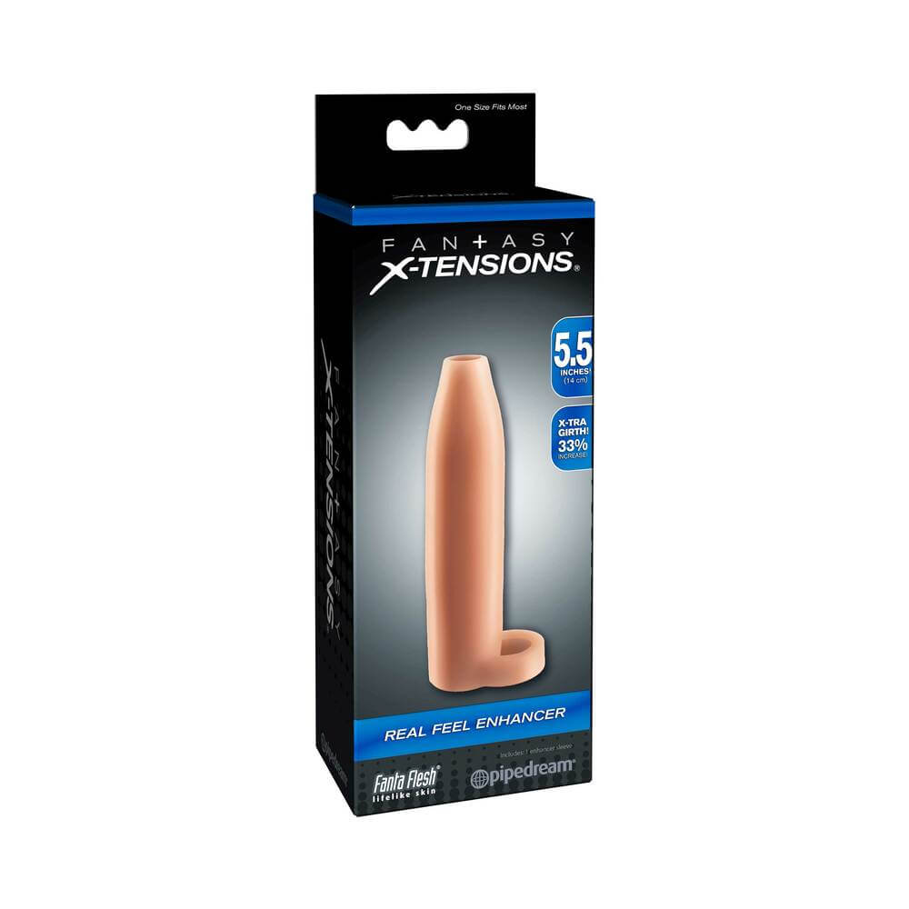 Fantasy X-tensions 5.5 inches Real Feel Enhancer Open-Ended Sling Beige