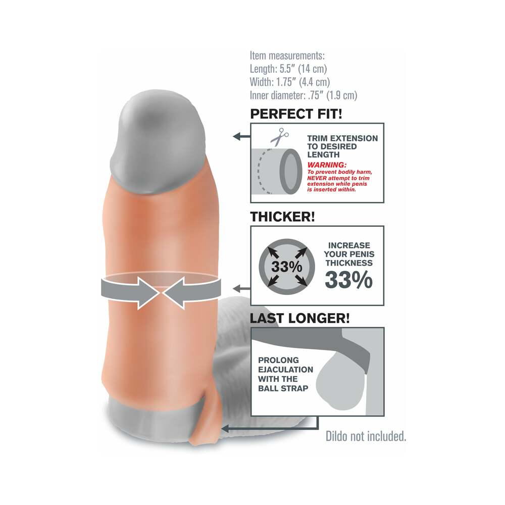 Fantasy X-tensions 5.5 inches Real Feel Enhancer Open-Ended Sling Beige