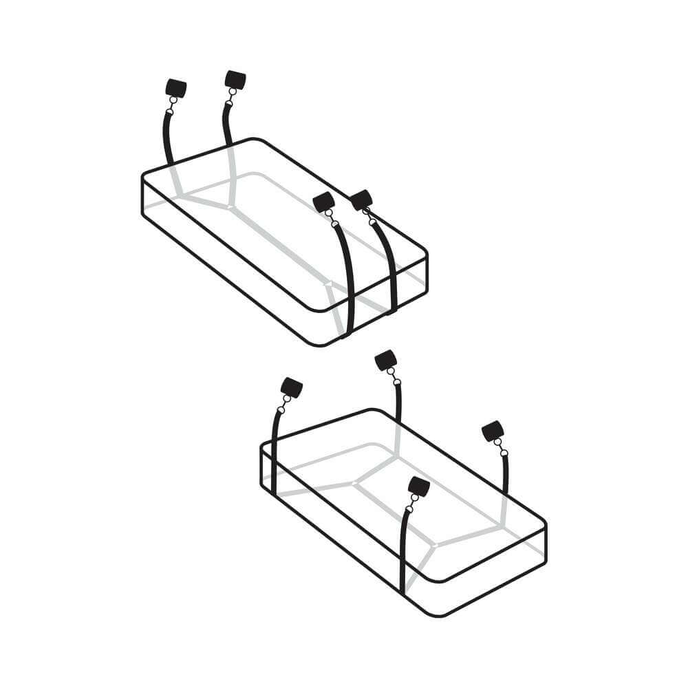 Fetish Fantasy Series Limited Edition Wraparound Mattress Restraints Kit Black