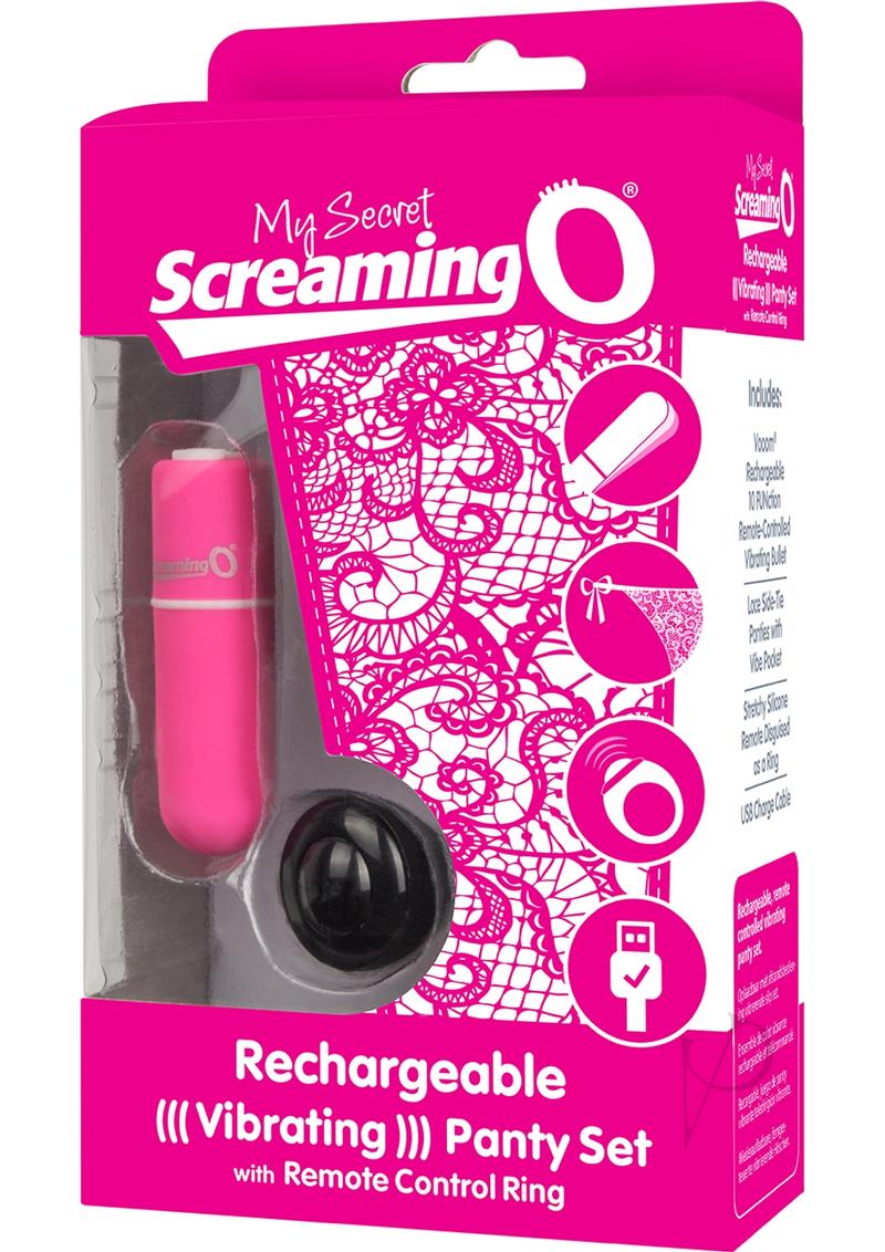 My Secret Panty Vibe Set with Remote Control Ring Pink packaging featuring a vibrating bullet and remote.