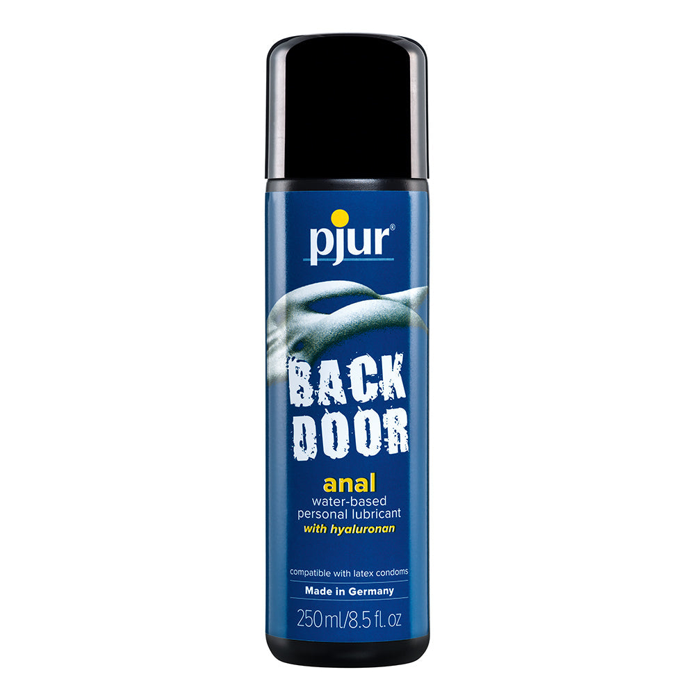 pjur Back Door Water Based Anal Lubricant 8.5 Oz bottle, premium anal lubricant with hyaluronan for smoothness and comfort