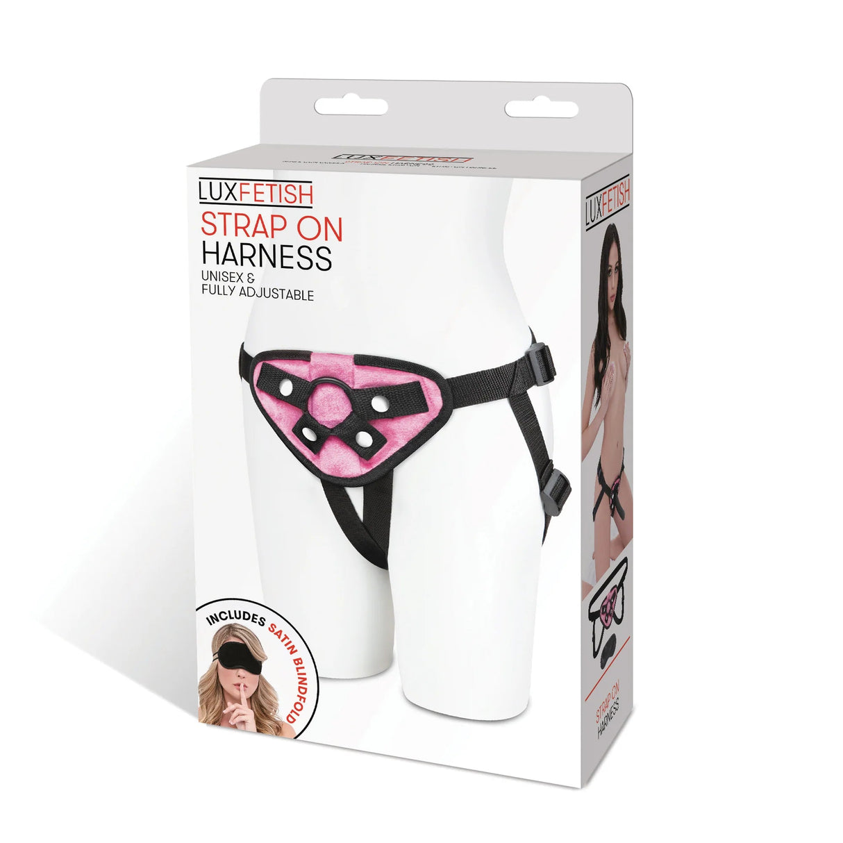 Lux Fetish Neoprene Strap-On Harness Pink