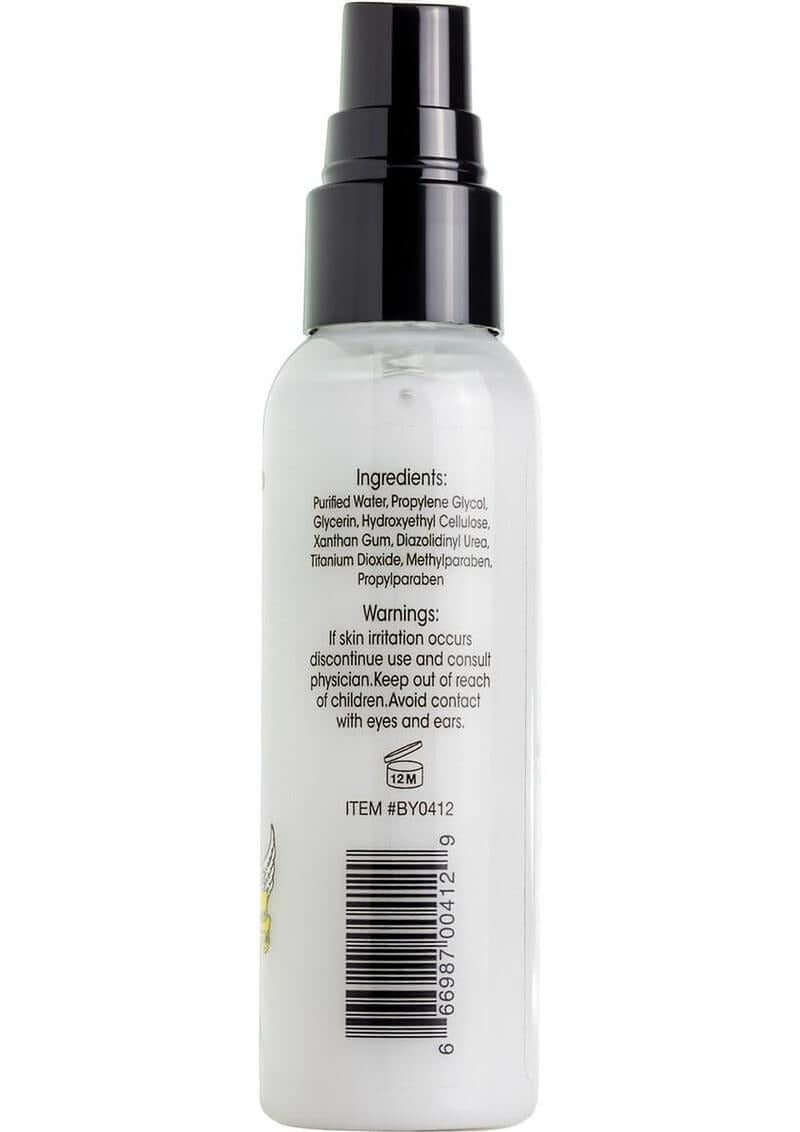 Boneyard Snake Oil Cum Lube Hybrid Blend Lubricant 2 Oz spray bottle with ingredient list and warnings.