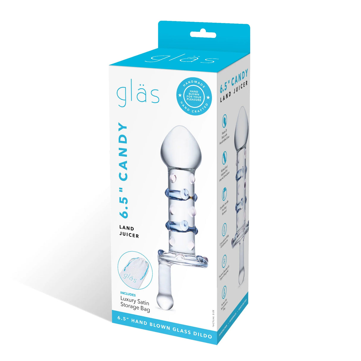 Glas 6.5 inches Candy Land Juicer Rotating Dildo