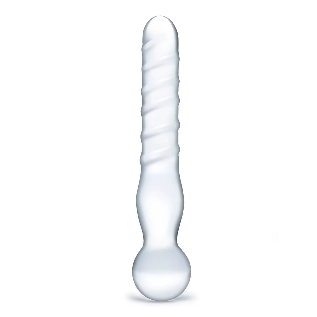 Glas 8 inches Joystick Clear Glass Dildo