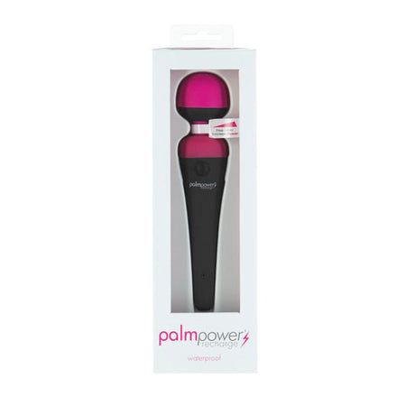Palm Power Massager Rechargeable Waterproof in packaging showcasing its sleek design and vibrant colors.