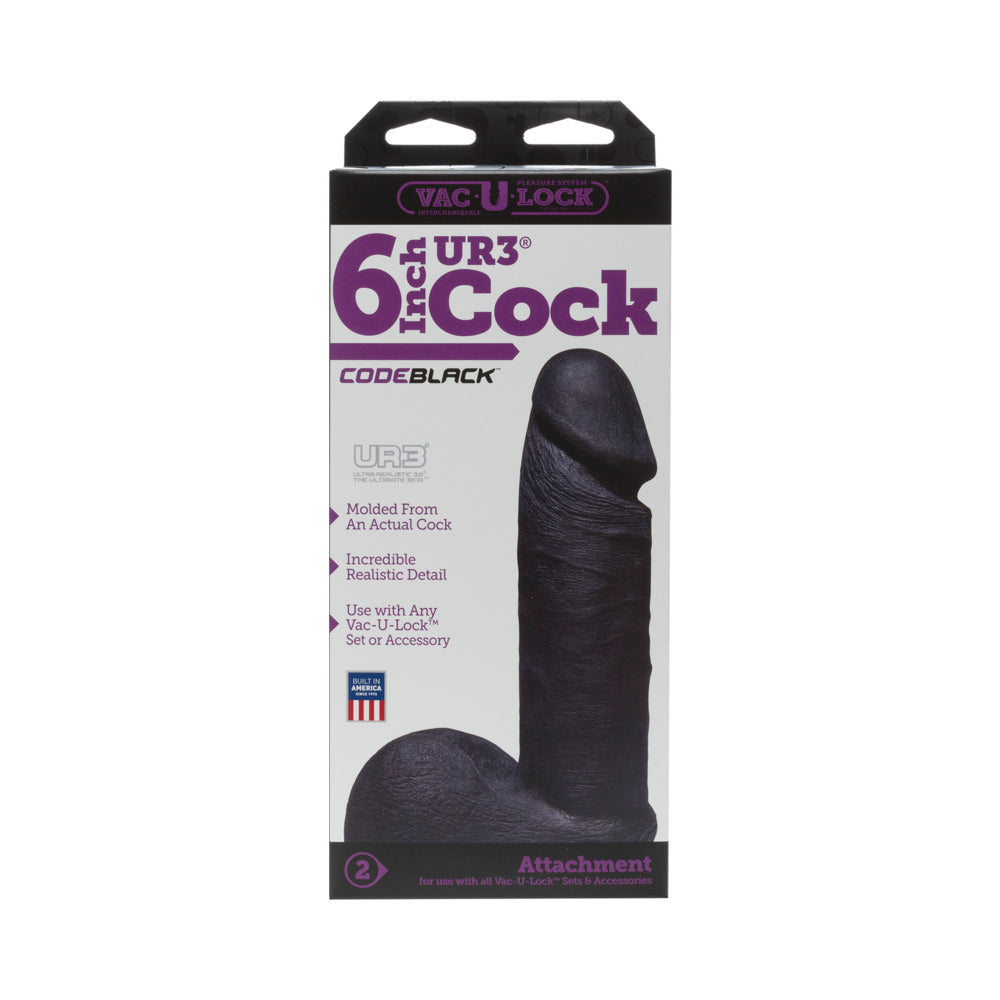 Vac-U-Lock - ULTRASKYN 6 inches Realistic Cock CODEBLACK