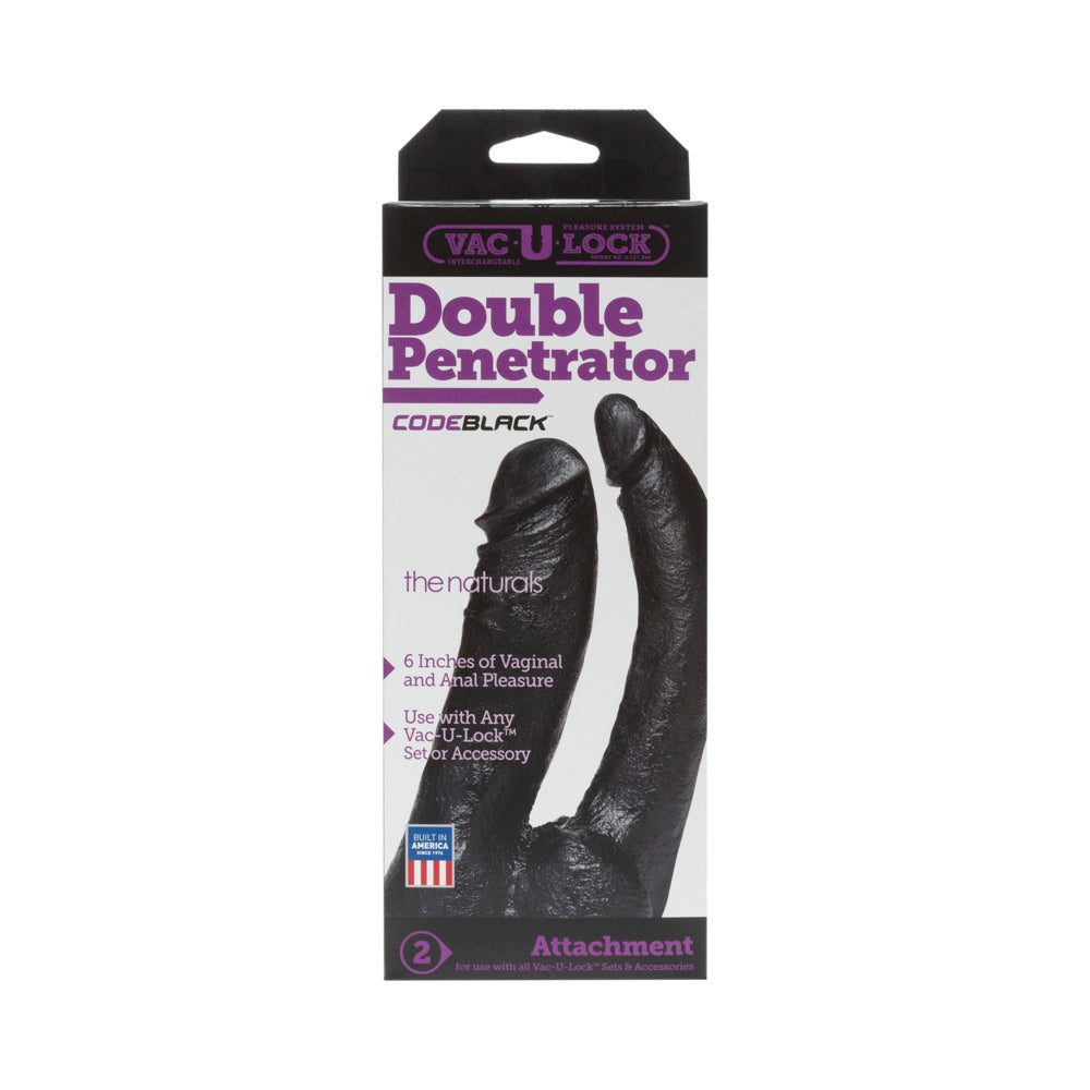 Vac-U-Lock - Double Penetrator - The Naturals CODEBLACK