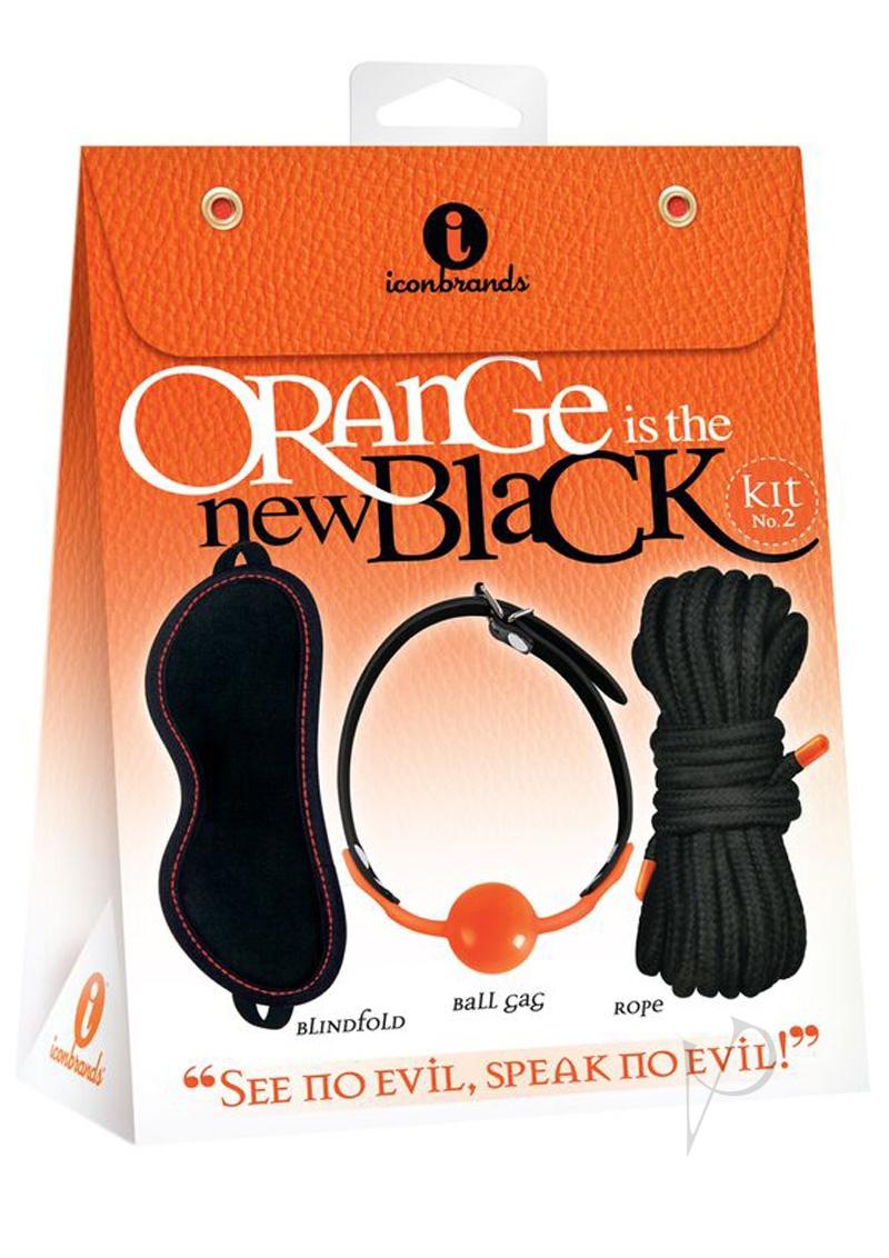 Orange Is The New Black See No Evil Bondage Kit featuring blindfold, ball gag, and rope.
