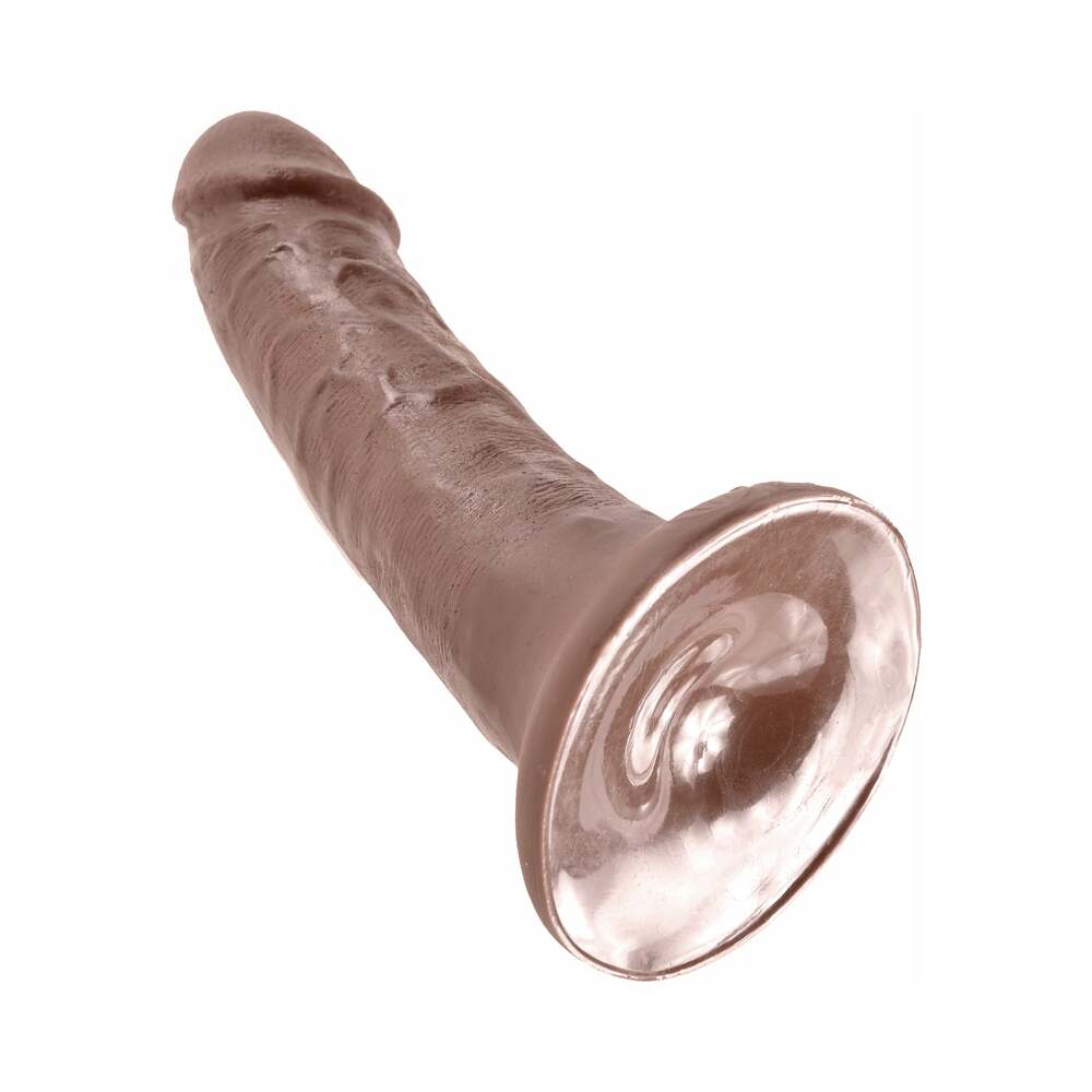 King Cock 6 inches Cock Realistic Dildo With Suction Cup Brown