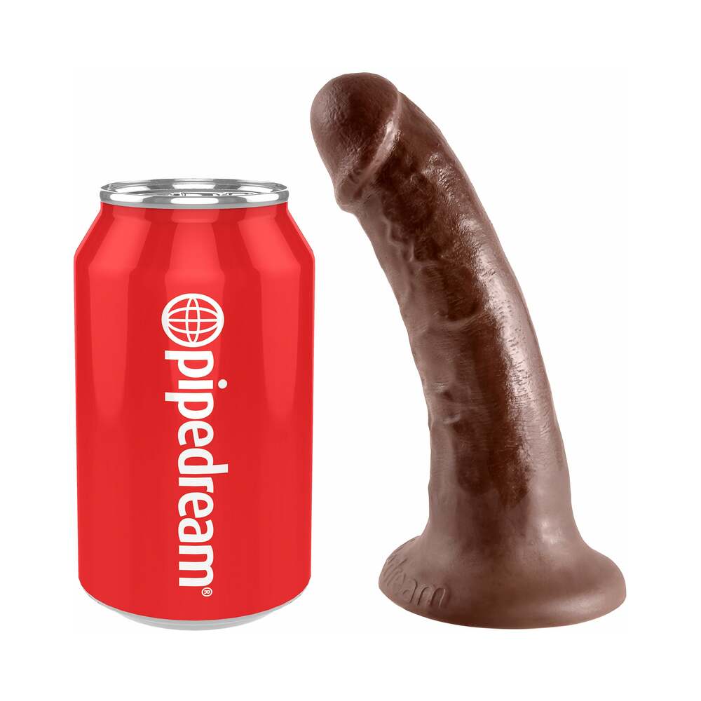 King Cock 6 inches Cock Realistic Dildo With Suction Cup Brown