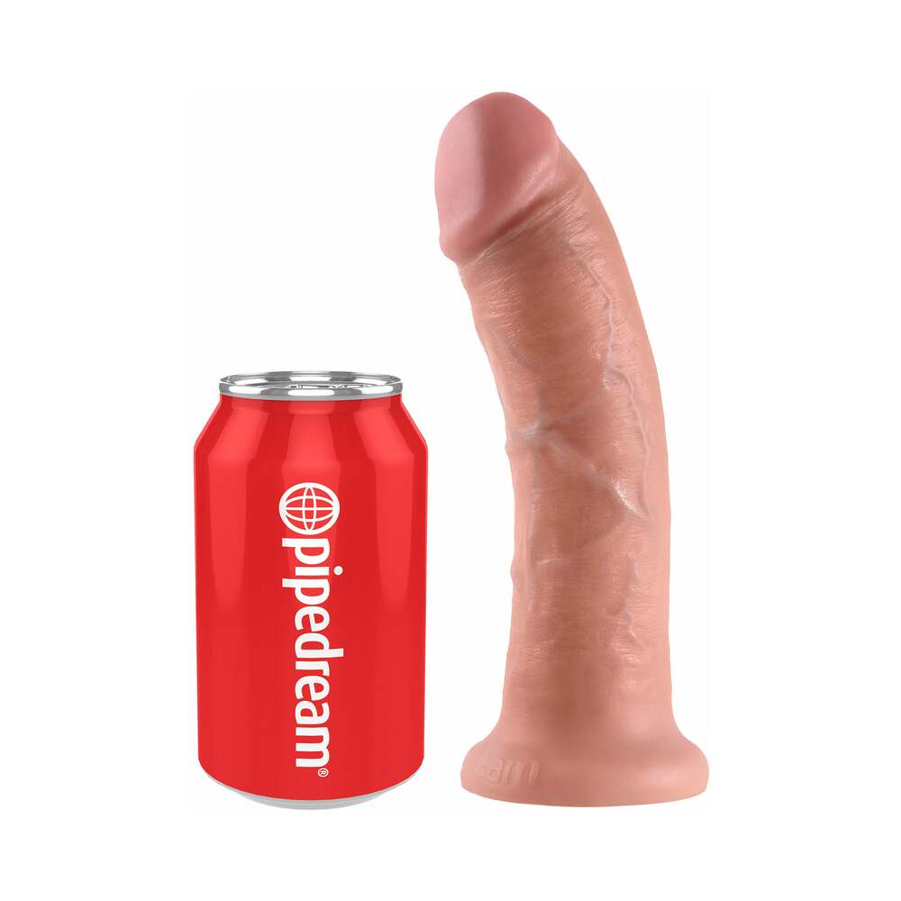 King Cock 8 inches Cock Realistic Dildo With Suction Cup Beige