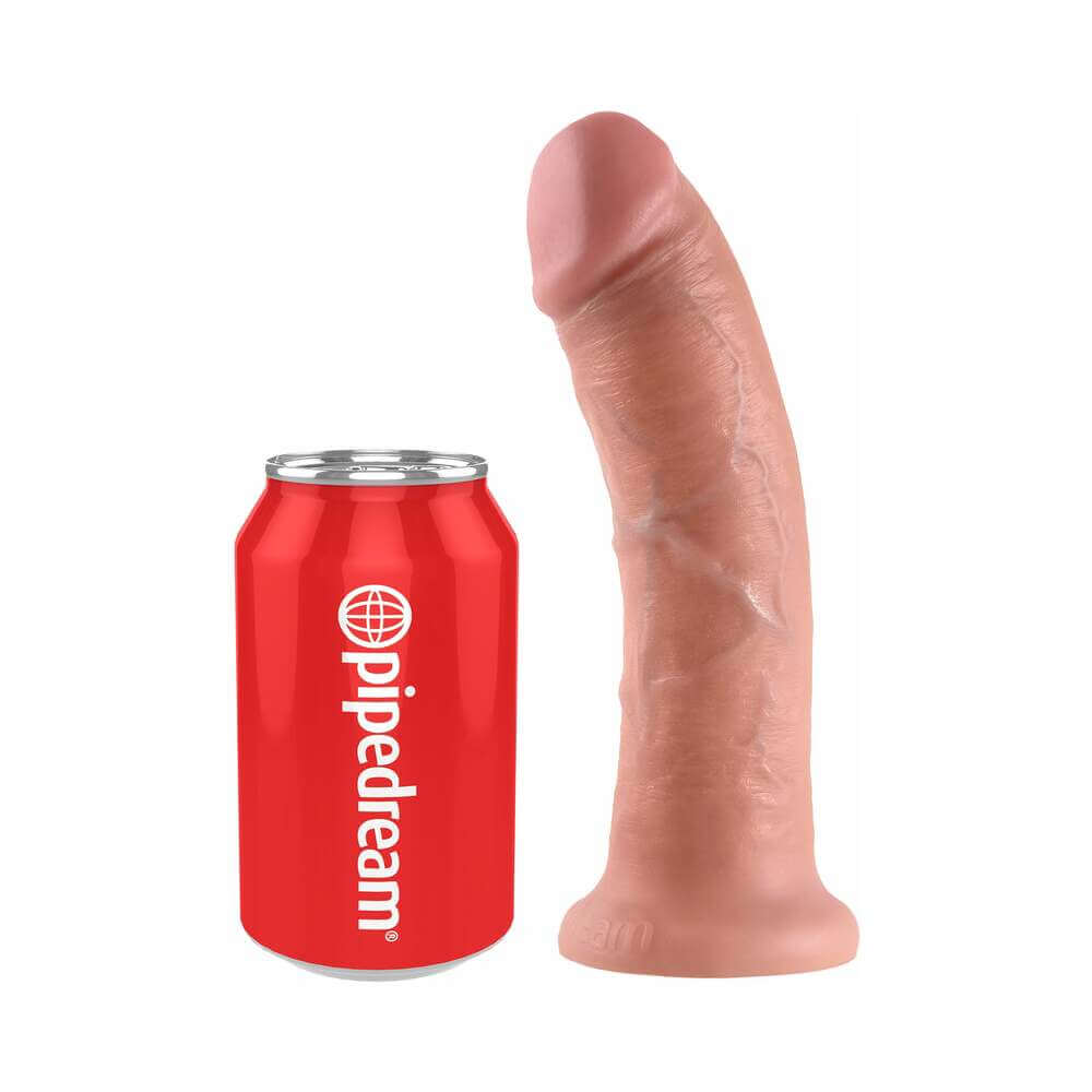 King Cock 8 inches Cock Realistic Dildo With Suction Cup Beige