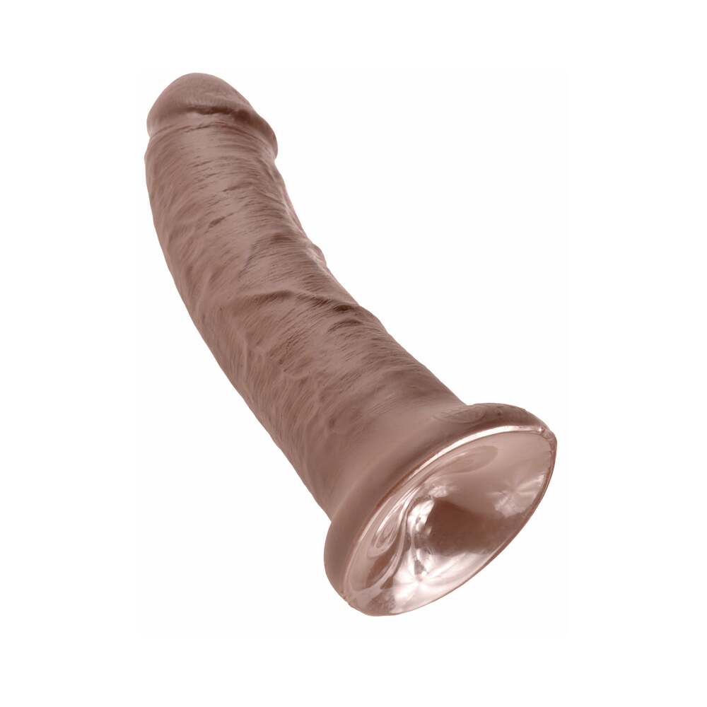 King Cock 8 inches Cock Realistic Dildo With Suction Cup Brown