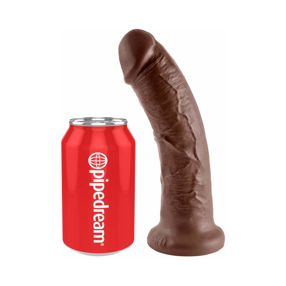 King Cock 8 inches Cock Realistic Dildo With Suction Cup Brown