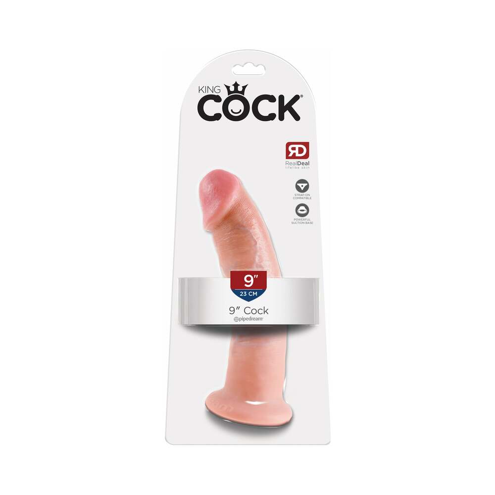 King Cock 9 inches Cock Realistic Dildo With Suction Cup Beige