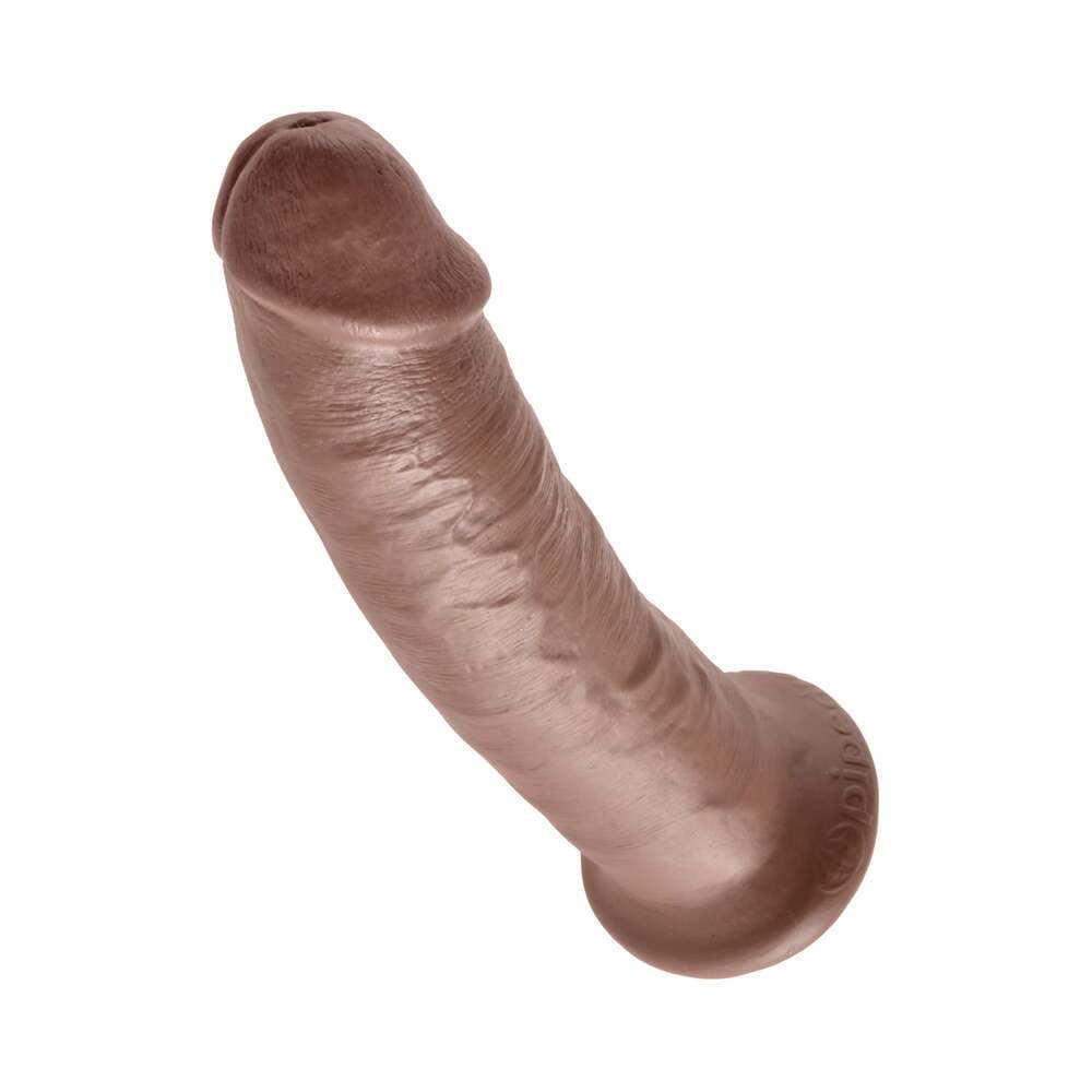 King Cock 9 inches Cock Realistic Dildo With Suction Cup Brown