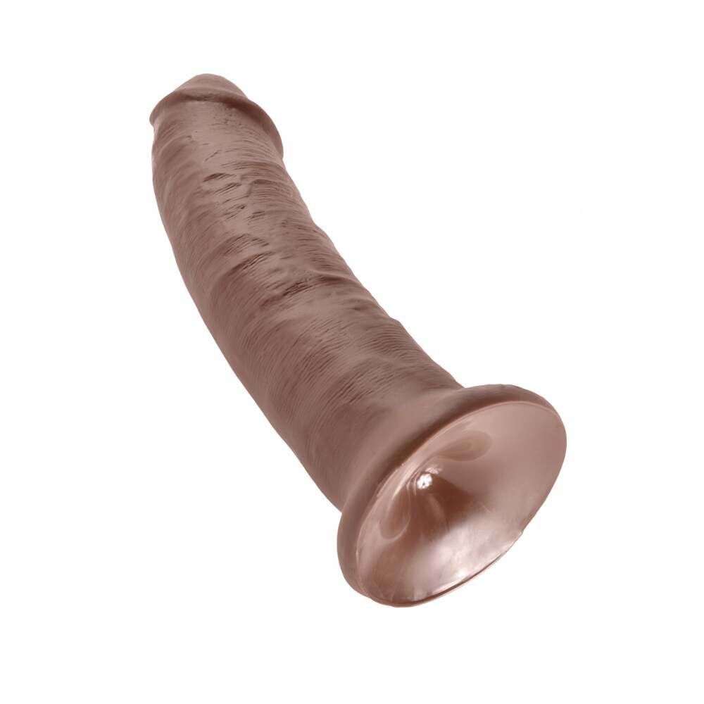 King Cock 9 inches Cock Realistic Dildo With Suction Cup Brown