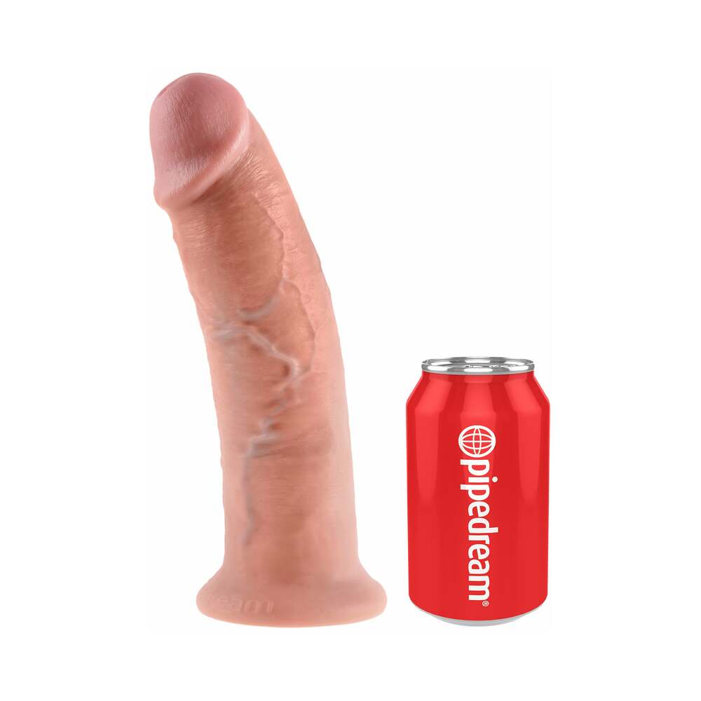 King Cock 10 inches Cock Realistic Dildo With Suction Cup Beige