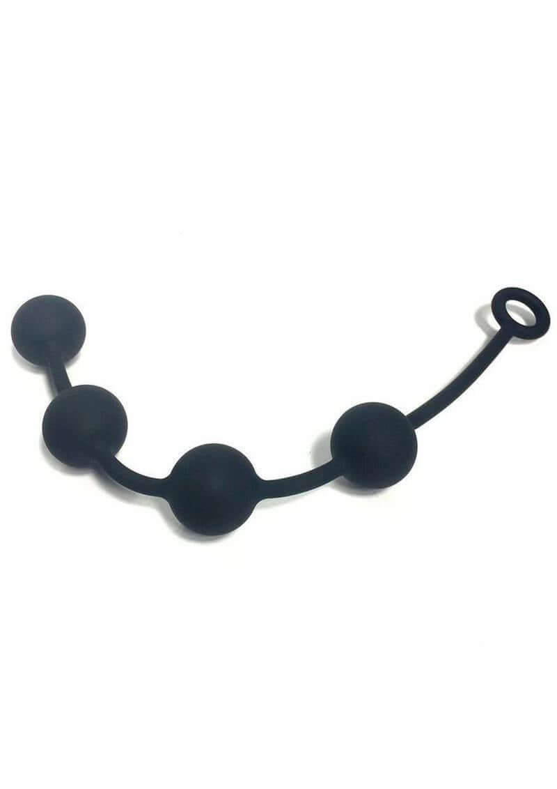 Boneyard Silicone Ass Ballz Anal Beads Medium Black showcasing premium silicone material and design.