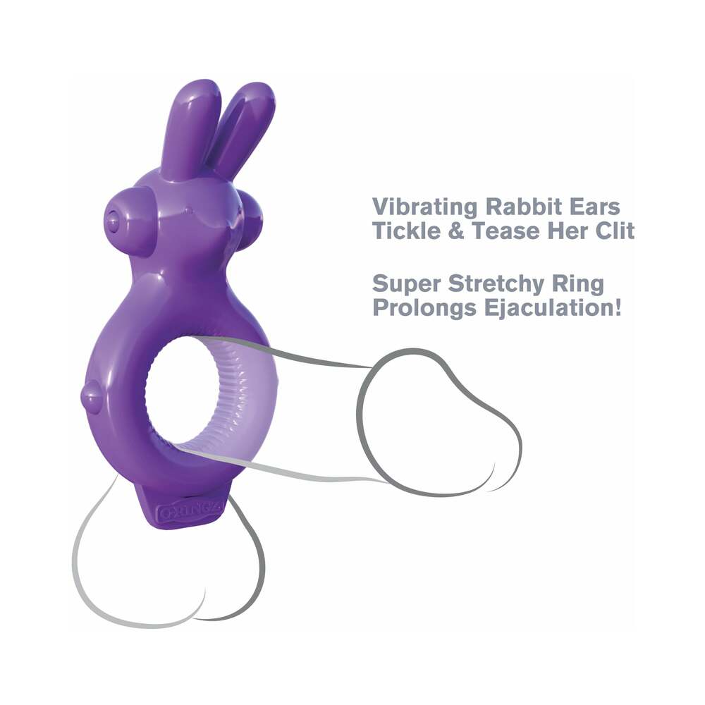 Fantasy C-Ringz Vibrating Ultimate Rabbit Ring With Ears Purple