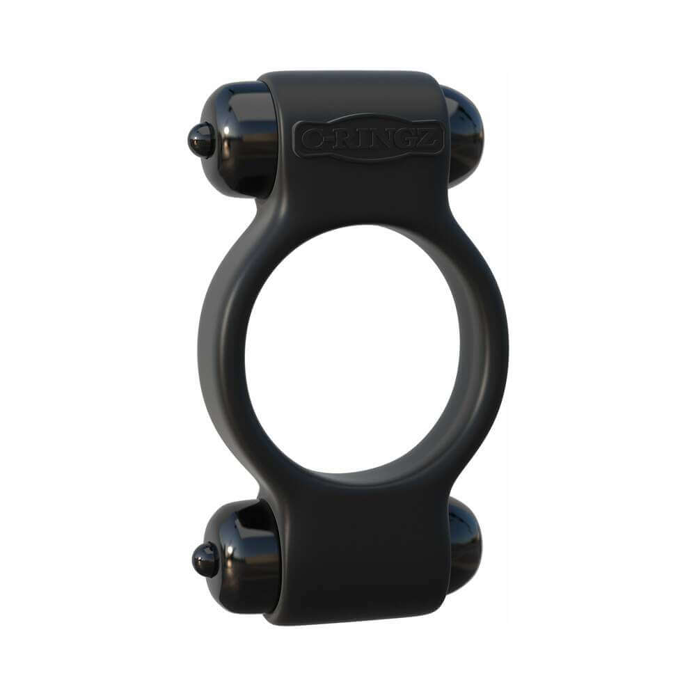 Fantasy C-Ringz Magic Touch Couples Ring With Dual Bullets Black