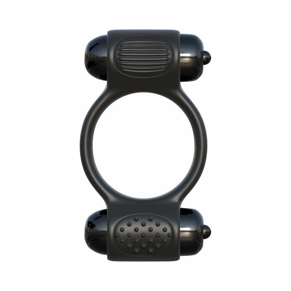 Fantasy C-Ringz Magic Touch Couples Ring With Dual Bullets Black