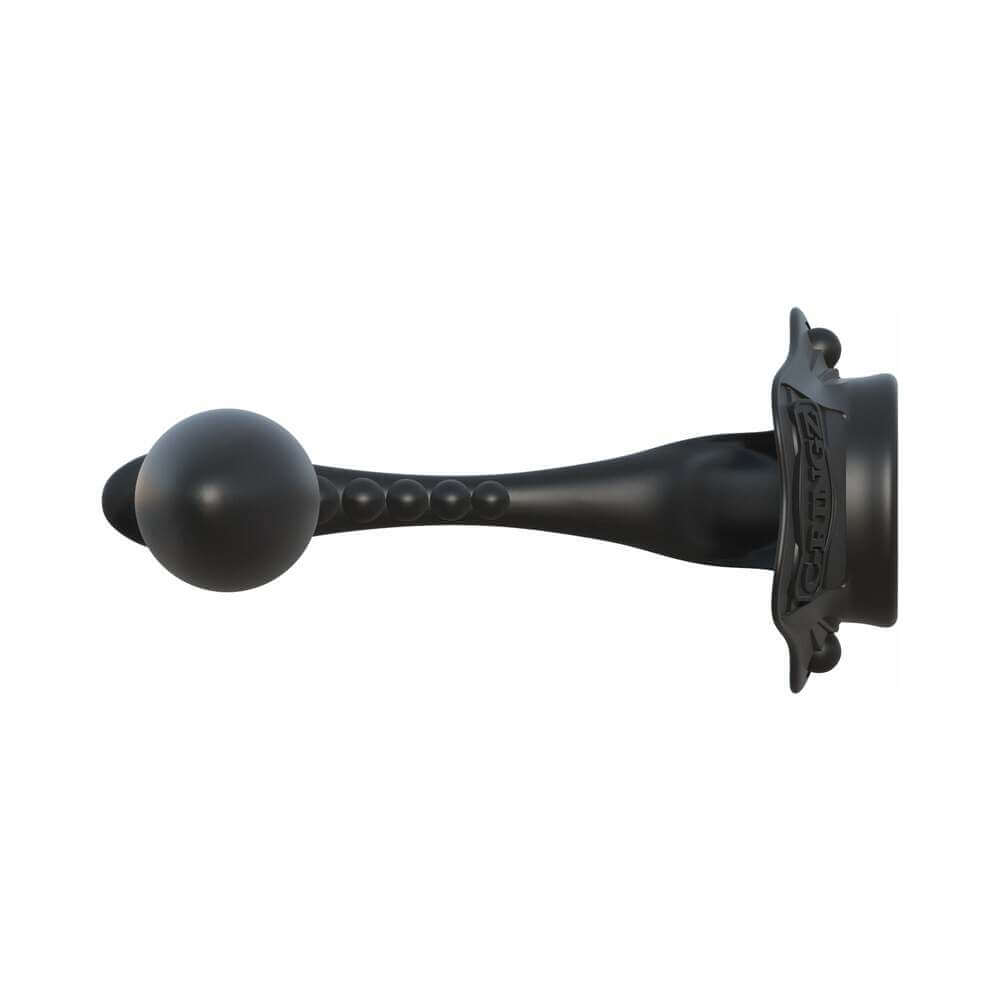 Fantasy C-Ringz Rock Hard Ass-Gasm Vibrating Silicone Cockring With Anal Plug Black