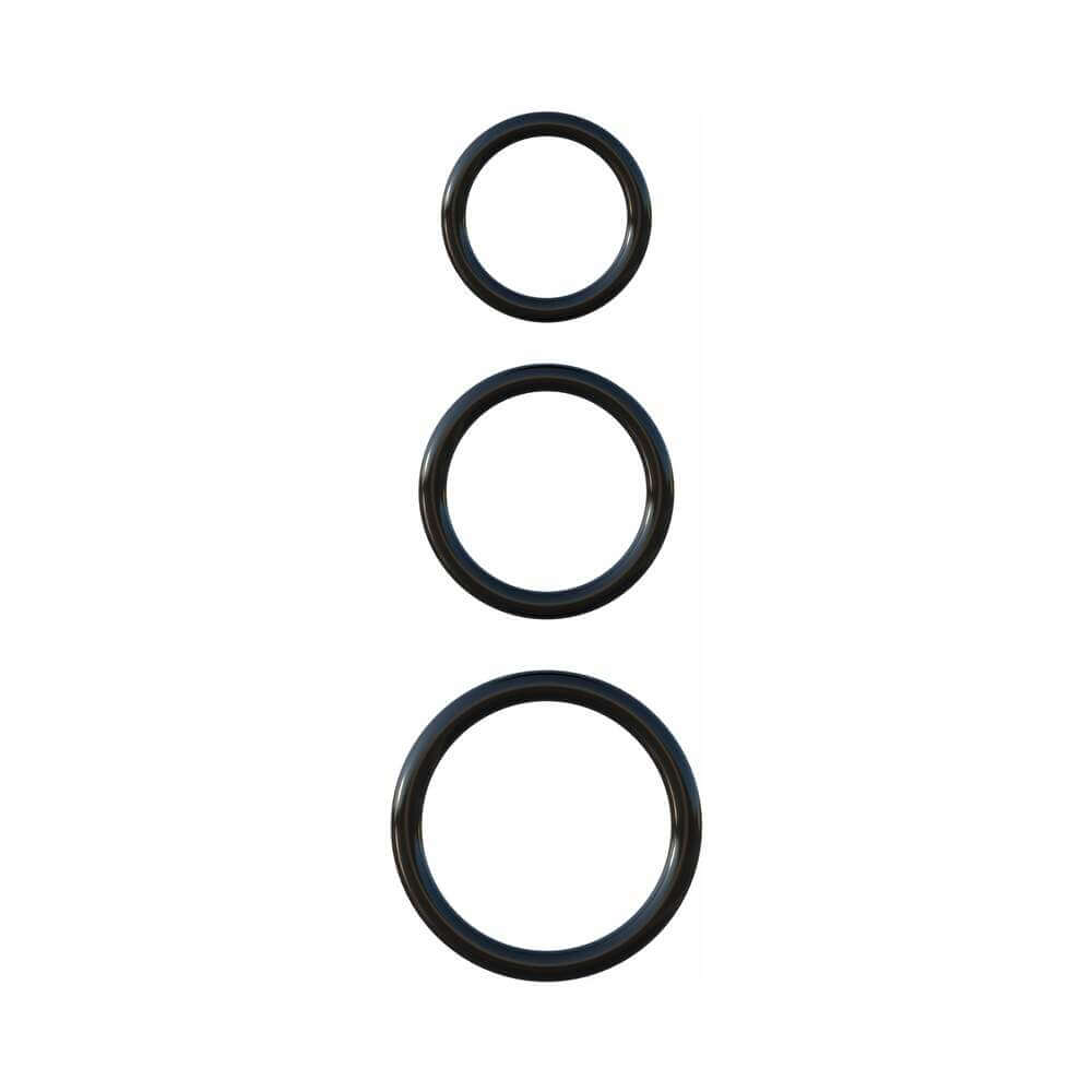 Fantasy C-Ringz Silicone 3-Ring Stamina Set Black