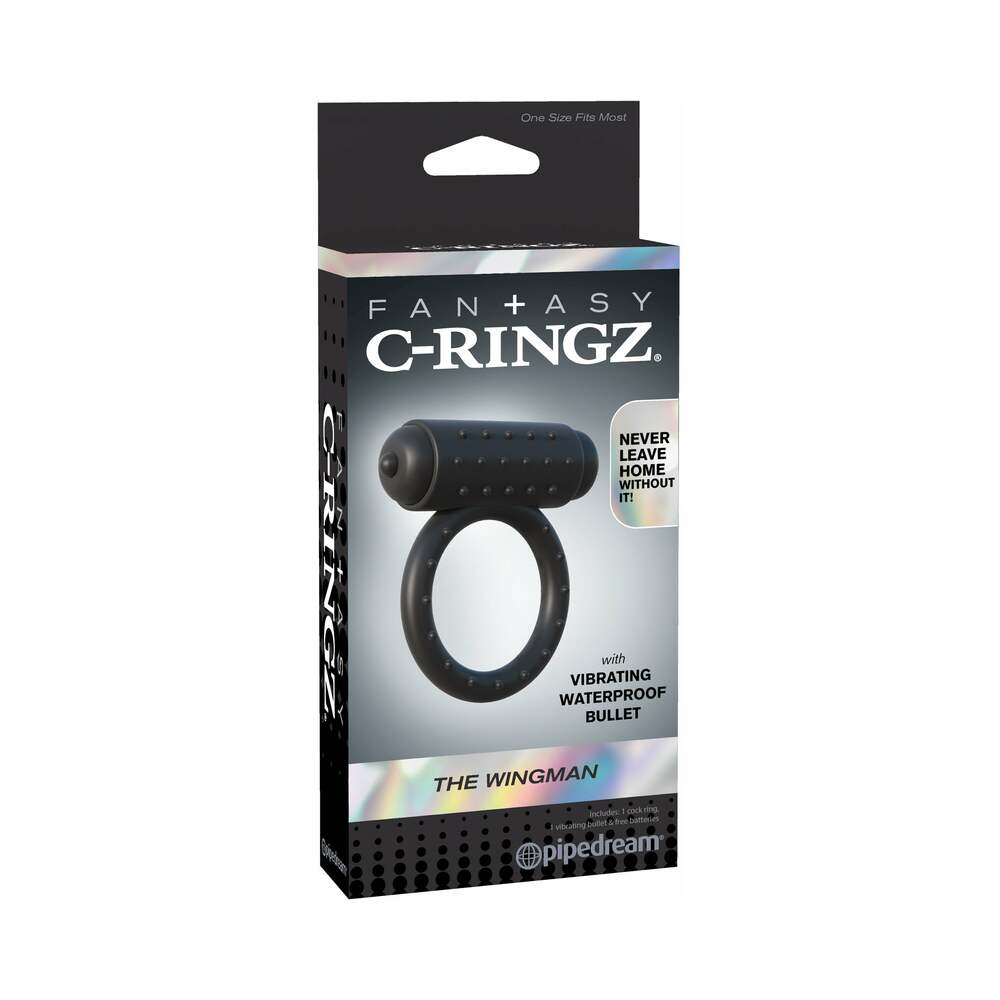 Fantasy C-Ringz The Wingman Vibrating Cockring Black