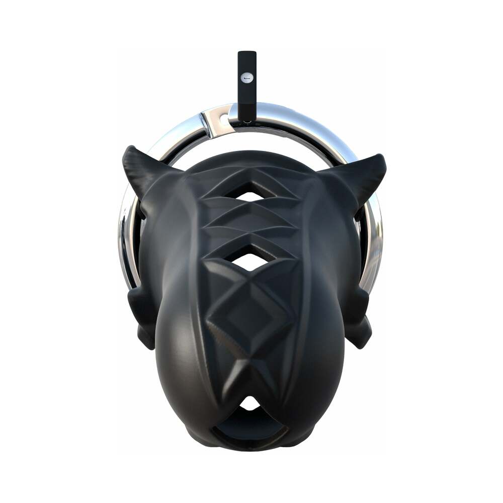 Fantasy C-Ringz Extreme Silicone Cock Blocker Locking Chastity Cage Black