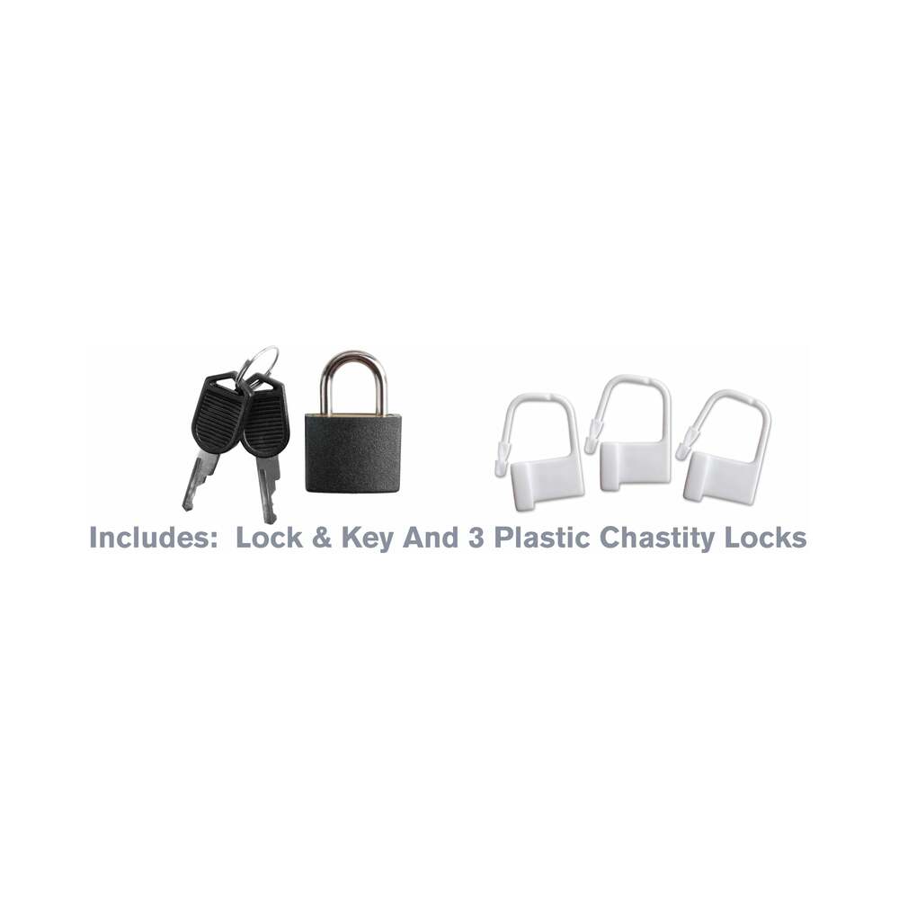 Fantasy C-Ringz Extreme Silicone Cock Blocker Locking Chastity Cage Black