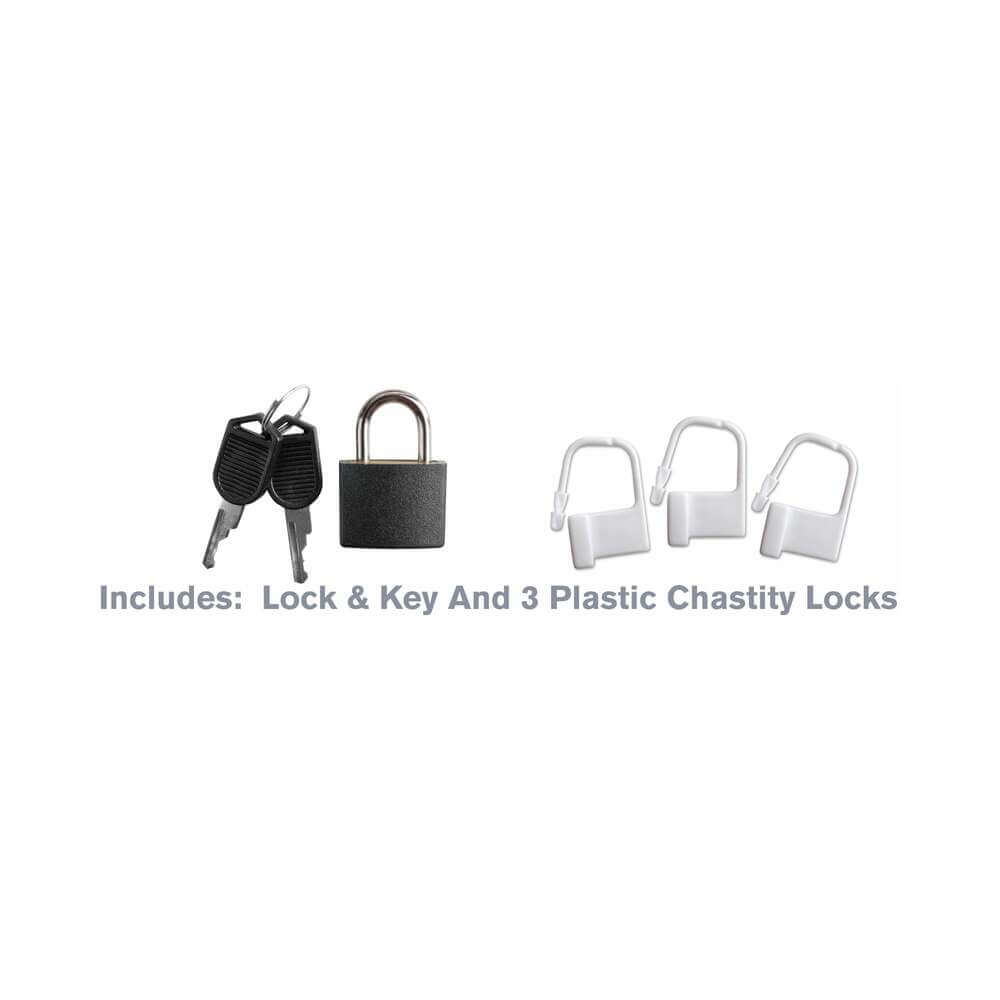 Fantasy C-Ringz Extreme Silicone Cock Blocker Locking Chastity Cage Black