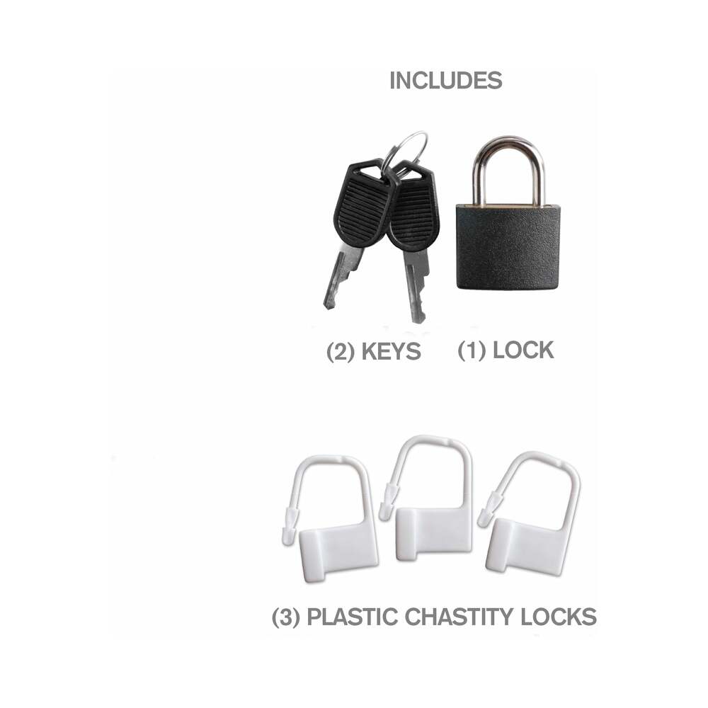 Fantasy C-Ringz Hardcore Silicone Cock Blocker Locking Chastity Cage Black