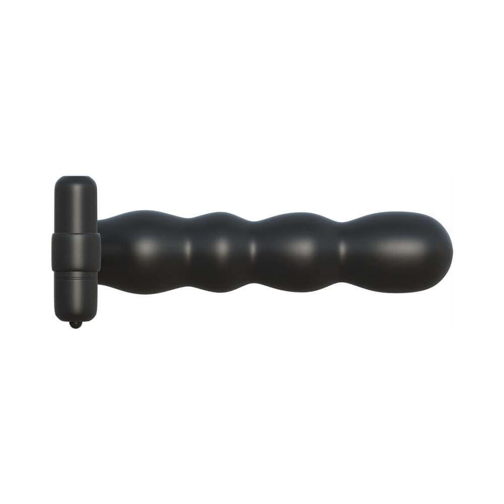 Fantasy C-Ringz Double Penetrator Vibrating Cockring Black for intense couples pleasure.