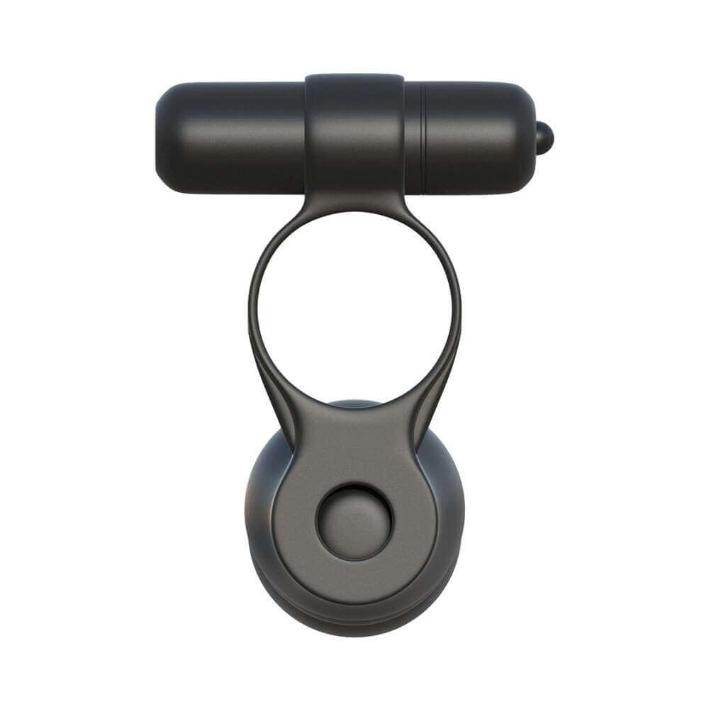 Fantasy C-Ringz Double Penetrator Vibrating Cockring Black for intense couple pleasure and thrilling experiences.