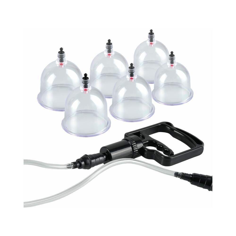 Fetish Fantasy Series Beginner's 6-Piece Cupping Set Clear/Black