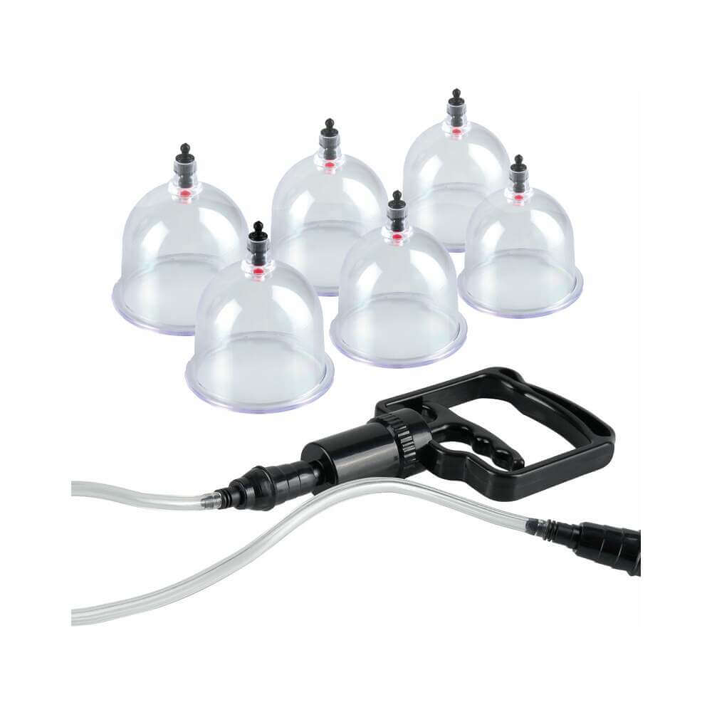 Fetish Fantasy Series Beginner's 6-Piece Cupping Set Clear/Black