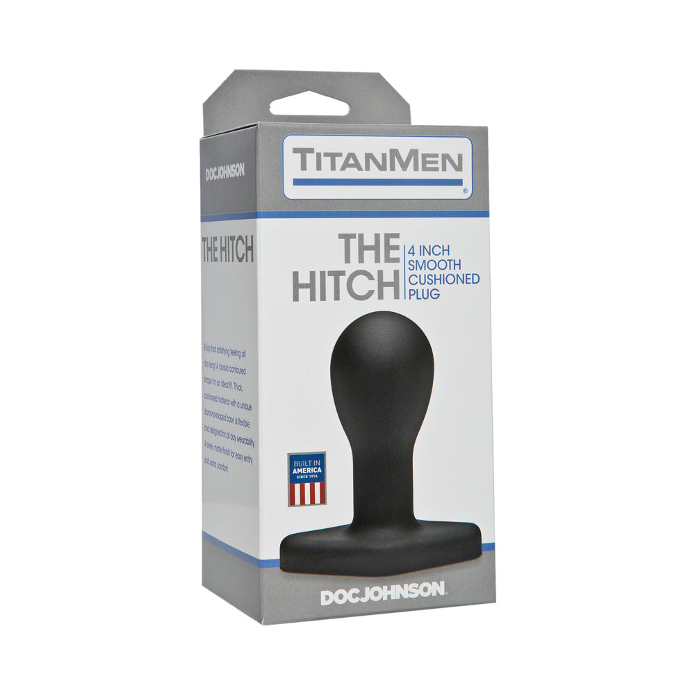 TitanMen The Hitch Smooth Cushioned Anal Plug - Black