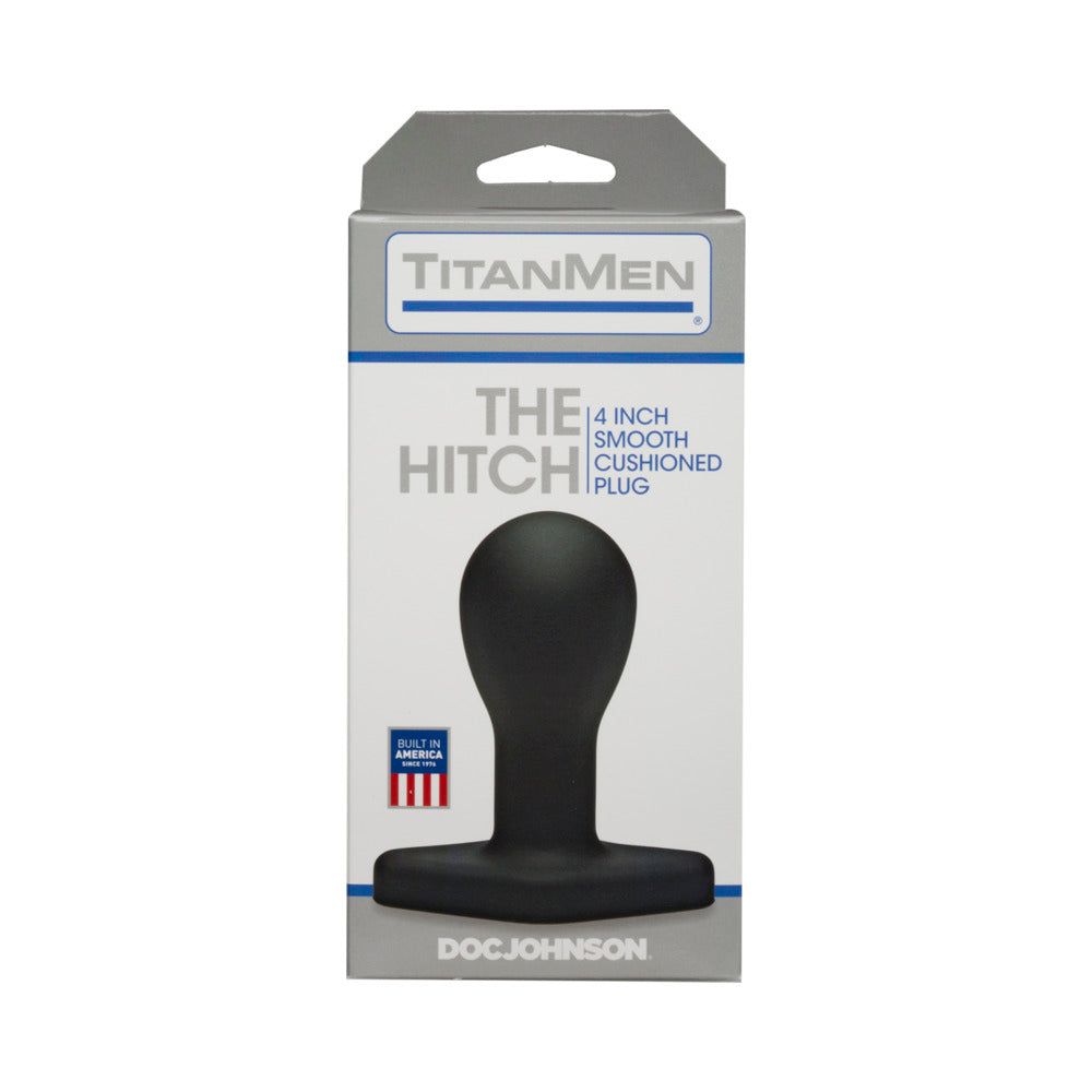 TitanMen The Hitch Smooth Cushioned Anal Plug - Black