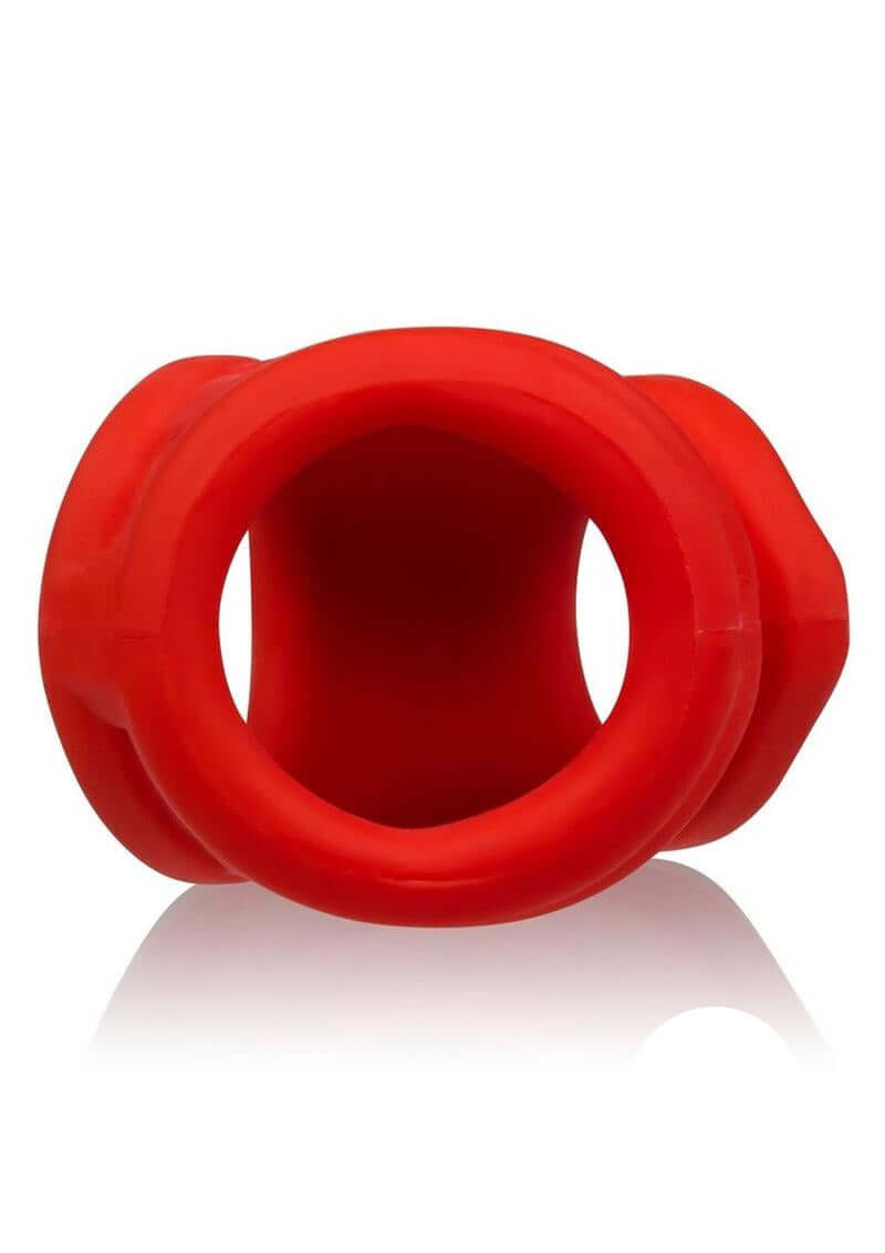 Oxballs Oxsling Silicone Blend Power Sling Red front view showcasing its innovative silicone design.