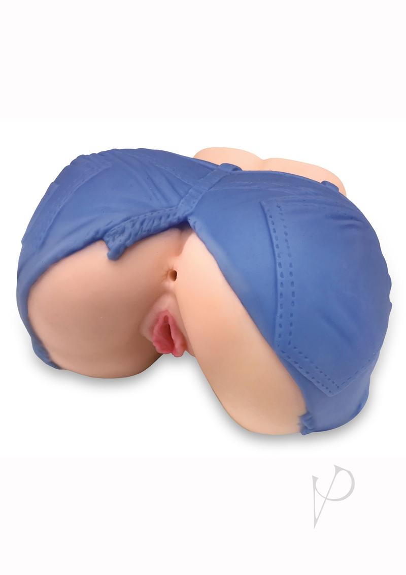 Hey 19 Blue Jean Genie Ass and Pussy Masturbator in blue jeans, realistic design for enhanced pleasure.
