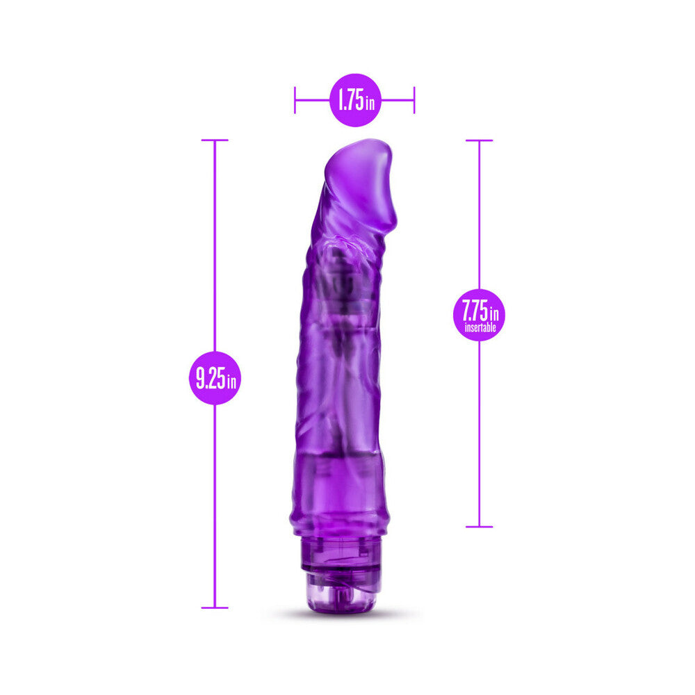 B Yours Vibe 6 Realistic 9.25 inches Vibrating Dildo Purple