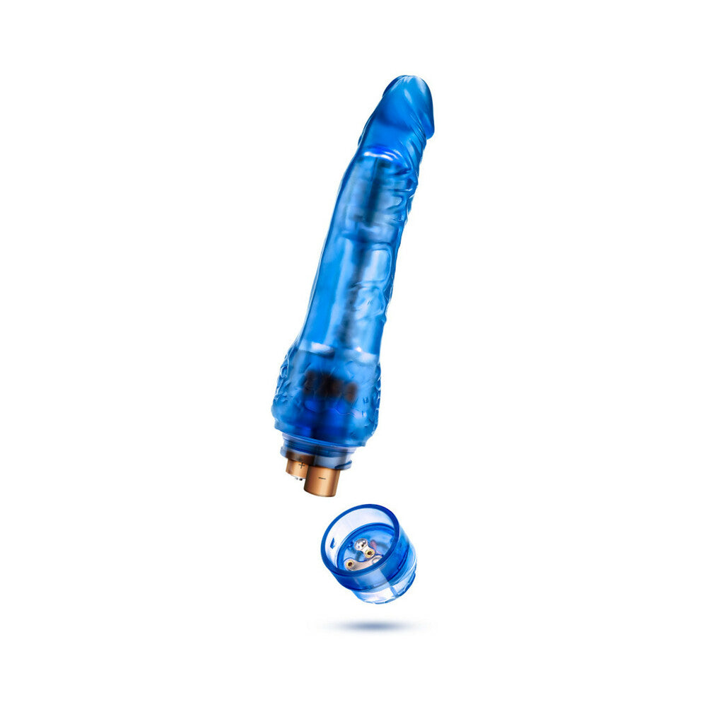 B Yours Vibe 7 Realistic 8.75 inches Vibrating Dildo Blue with detachable battery compartment