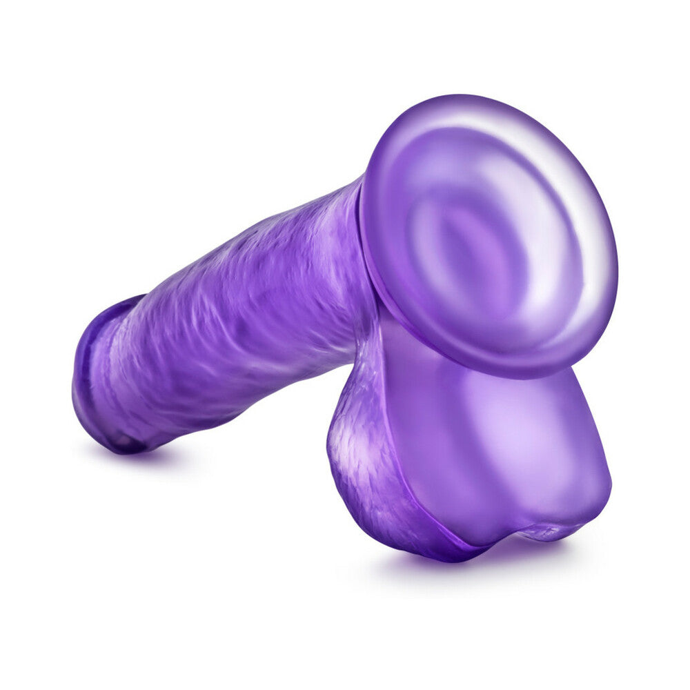 B Yours Sweet 'n Hard 1 Realistic 7 inches Dildo with Balls Purple