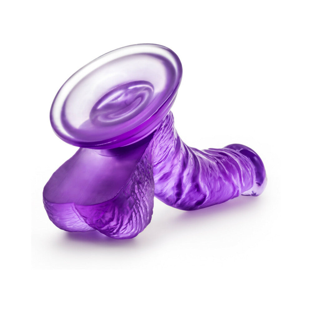B Yours Sweet 'n Hard 8 Realistic 6.5 inches Dildo with Balls Purple