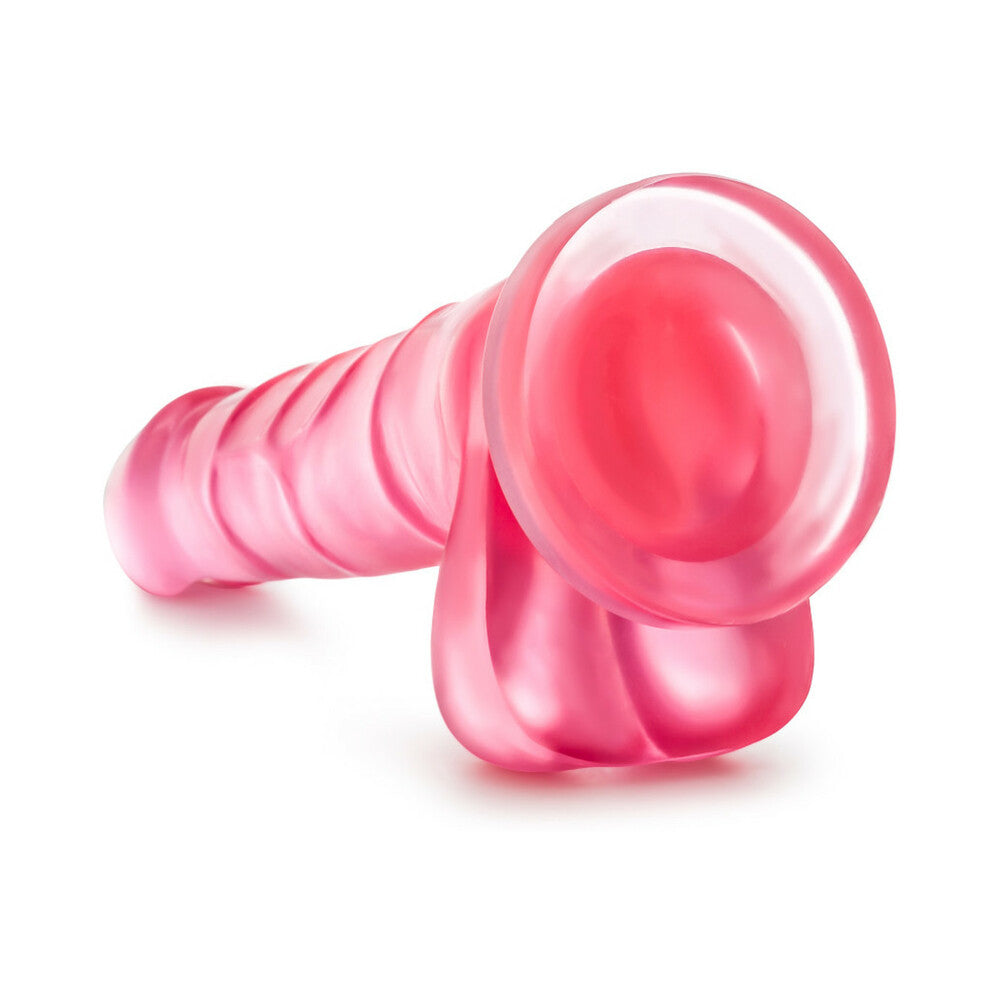 B Yours Sweet 'n Hard 4 Realistic 7 inches Dildo with Balls Pink