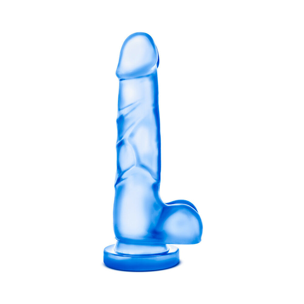 B Yours Sweet 'n Hard 4 Realistic 7 inches Dildo with Balls Blue