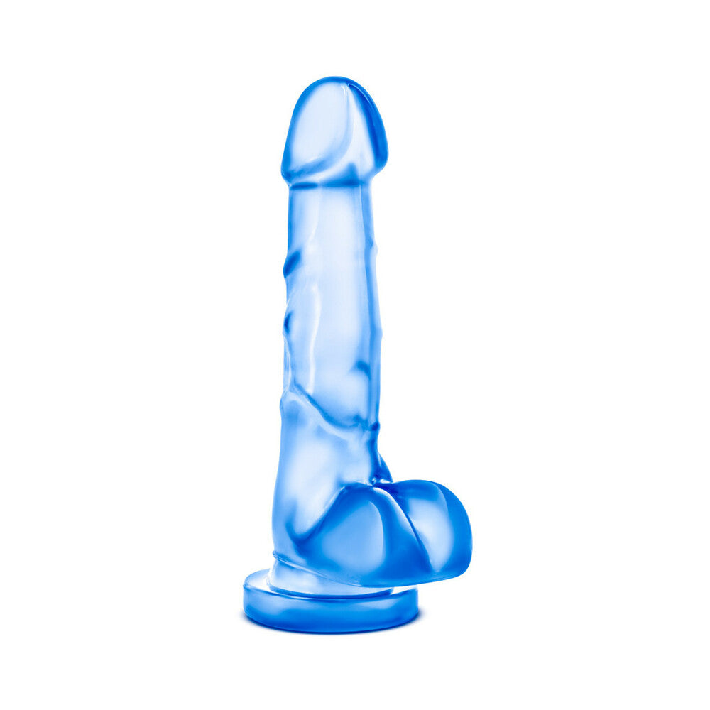 B Yours Sweet 'n Hard 4 Realistic 7 inches Dildo with Balls Blue